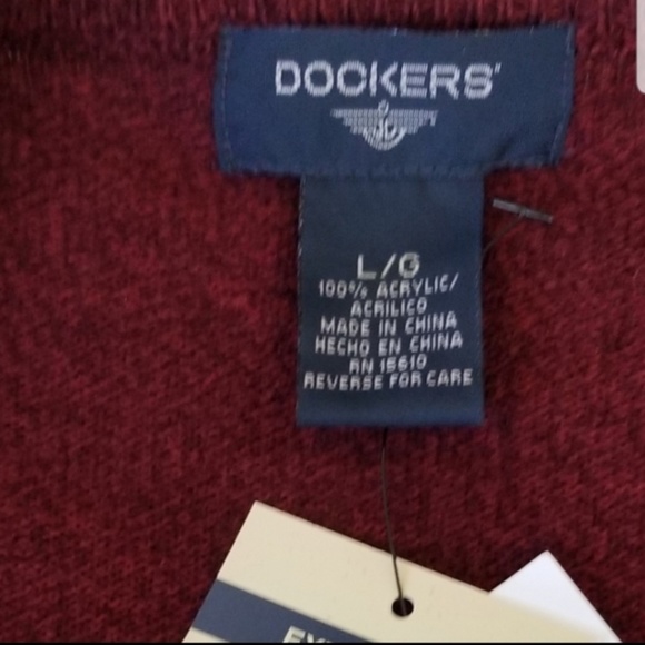 NWT Dockers large men red crewneck sweater - Picture 4 of 8